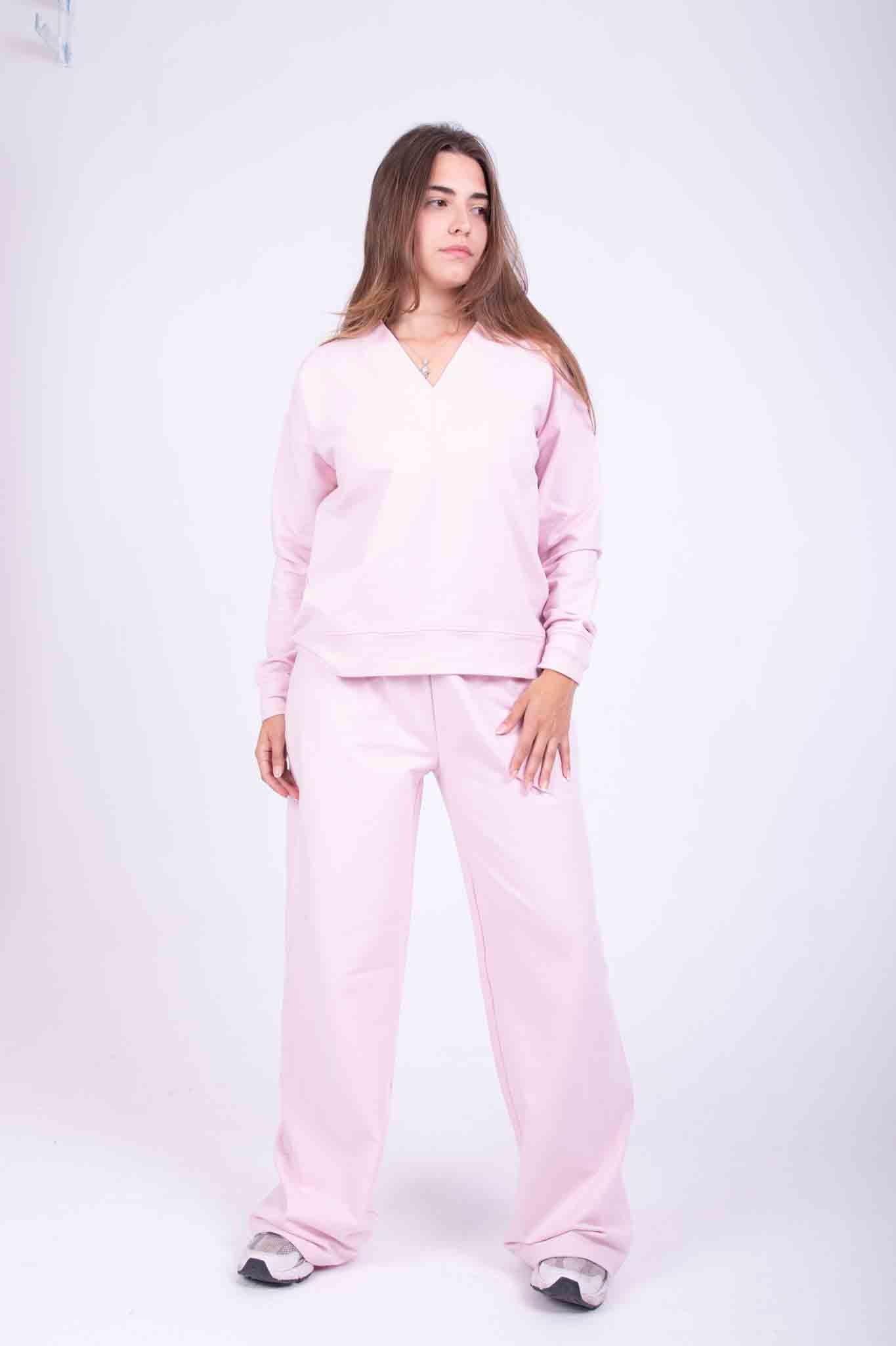 V-neck set- Pink