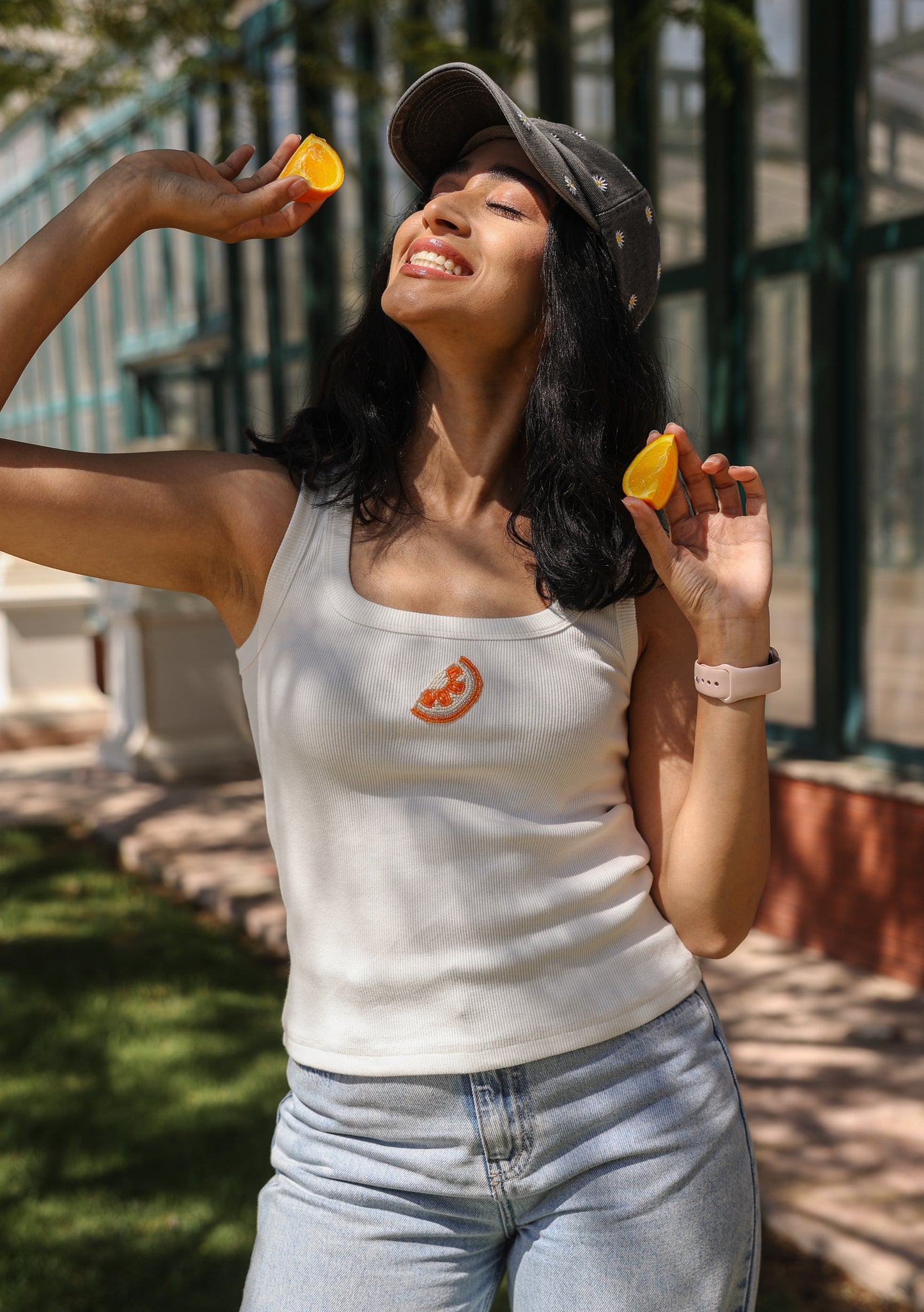 Orange tank top