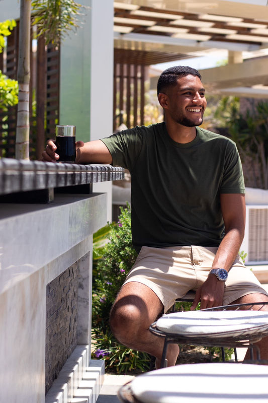 Olive Short-Sleeve Basic T-shirt
